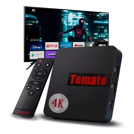 LANÇAMENTO 2025 - SMART TV ANDROID 4K ULTRA - TOMATE HOMOLOGADO- Smart Tv Box Streaming Android Tv 4k Para Netflix, Youtube