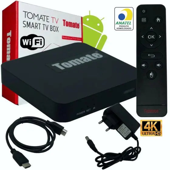 LANÇAMENTO 2025 - SMART TV ANDROID 4K ULTRA - TOMATE HOMOLOGADO- Smart Tv Box Streaming Android Tv 4k Para Netflix, Youtube